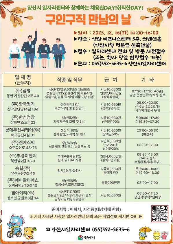 제2회 구인구직만남의 날 홍보물