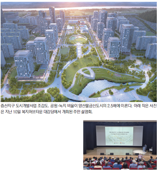 “증산지구 친환경 자족·복합도시로”